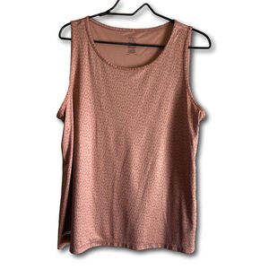 Jockey Tank Top Women’s X-Large Cheetah Print Nylon Shirt Rose Gold